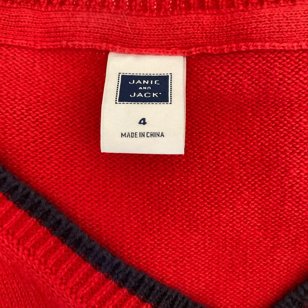 Janie and Jack V- neck Sweater, shirt & pants Size 4